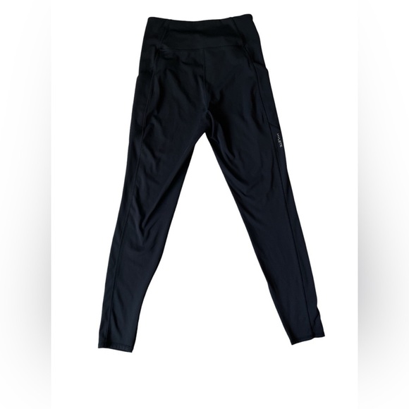 Hylete Black High Wasted Leggings with Pockets - Picture 4 of 9